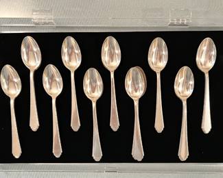 Antique "Treasure" sterling silver spoons—set of 20