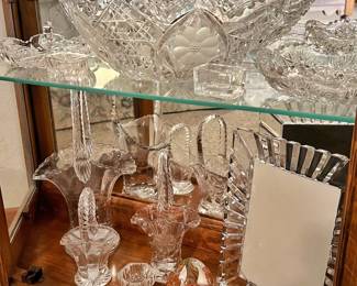 crystal and American Brilliant cut glass