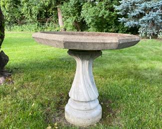 Large Cement Birdbath