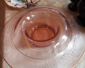 Depression glass pink