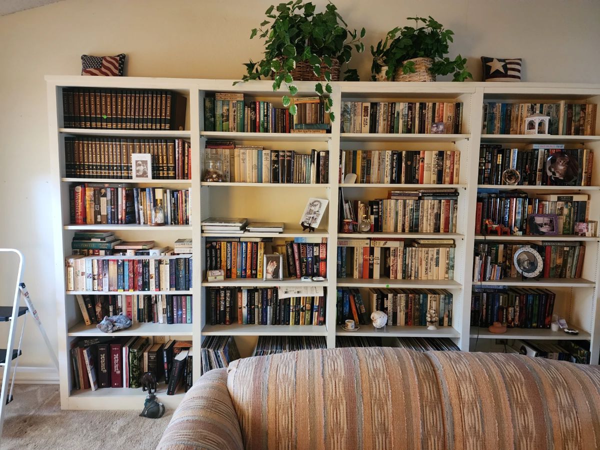 SO. MANY.BOOKS. They are in every room and many sets or individual titles.