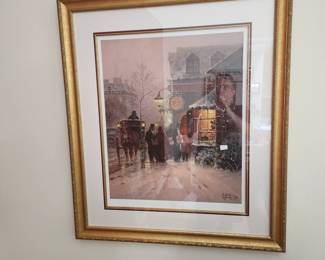 framed, signed, numbered print by G. Harvey
