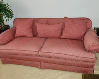 sofa with down pillows