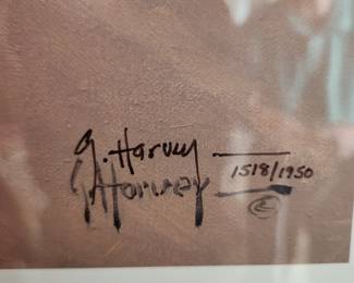 framed, signed, numbered print by G. Harvey