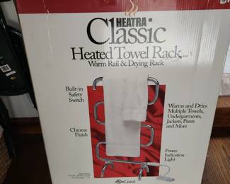 new in box heated towel rack