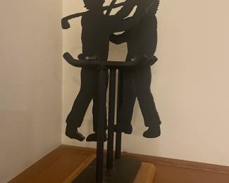 CHARLES RINGER GOLFER KINETIC SCULPTURE - LISTED ARTIST