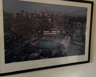 MICHAEL GUSTAFSON SIGNED CITY LIGHTS WRIGLEY FIELD