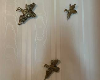 Brass wall ducks