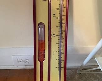 Historic storm glass thermometer unit