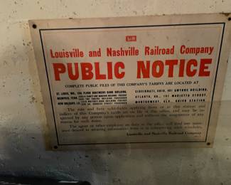 Vintage railway sign
