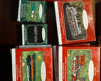 Hallmark train ornaments