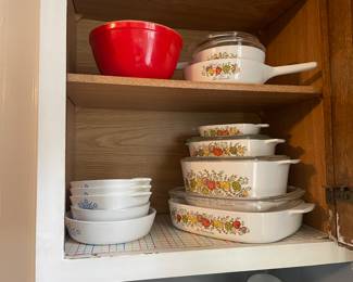 Spice of Life & Blue Corn Flower corning ware