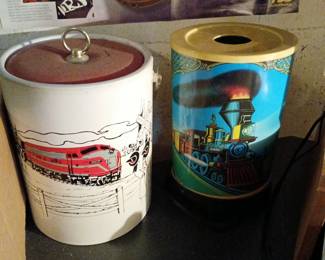 Vintage train theme ice bucket