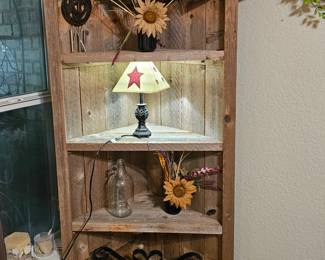 rustic corner shelf