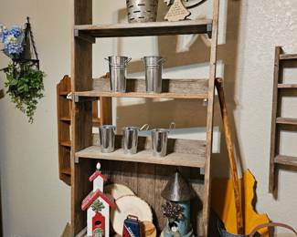 close up of rustic shelf 