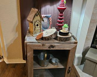rustic cabinet with glass door