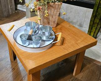 small table with decor