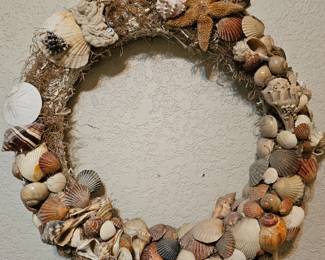 large shell wreath