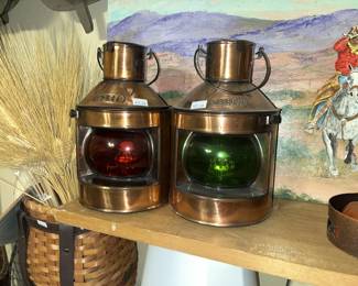 PAIR OF NAUTICAL LANTERNS