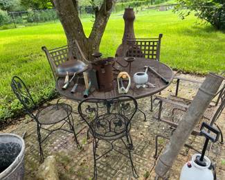 Iron patio furniture