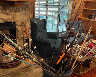 BUCKET FULL OF RODS & REELS!