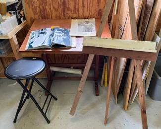 Another easel and drafting table