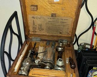 ANTIQUE "STAR IMPROVED STEAM ENGINE INDICATOR" in original case