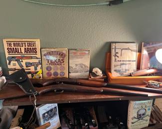 Lots of books on arms