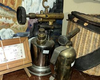 Antique brass torches