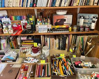 Lots of art supplies