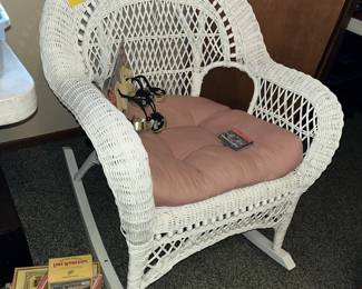Vintage wicker rocker