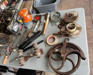 Iron well pulley and misc