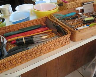 Kitchen knives, utensils