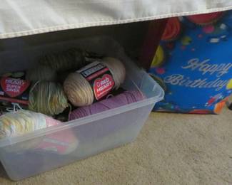 Yarn, gift bag lot