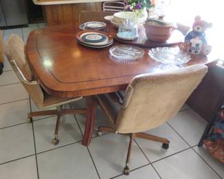Dining table, chairs