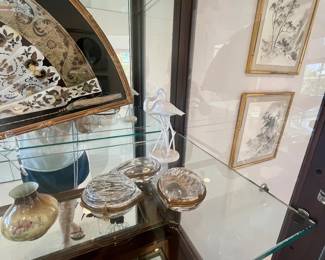 lovely French crystal and gilt boxes