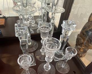 Waterford, 4 pairs candlesticks
