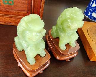 small jade foo dogs