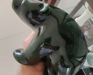 dark green jade bear