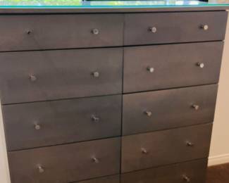 We also have a tall dresser, low dresser and pair of nightstands in this design. very sturdy, nice chrome detail