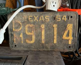 1954 Texas license plate