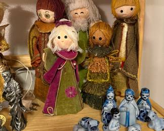 German Christmas burlap choir dolls