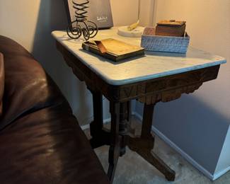 Marble top Eastlake table - in fabulous condition!