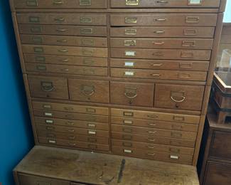 A better front view of the oak office cabinet….what a statement piece!