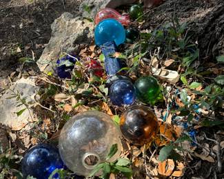 Multi colored glass floats