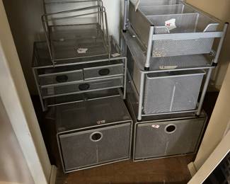 Wire storage desk organizers