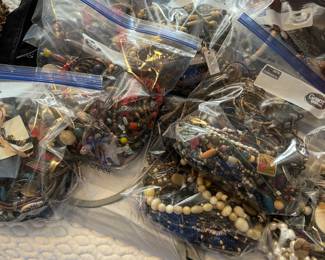 Bags of costume jewelry 