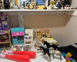 Cats and toys - Breyer’s horses