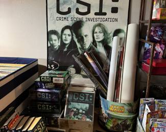 CSI collection! Poster, DVDs, puzzles; Bad Rap magazines etc