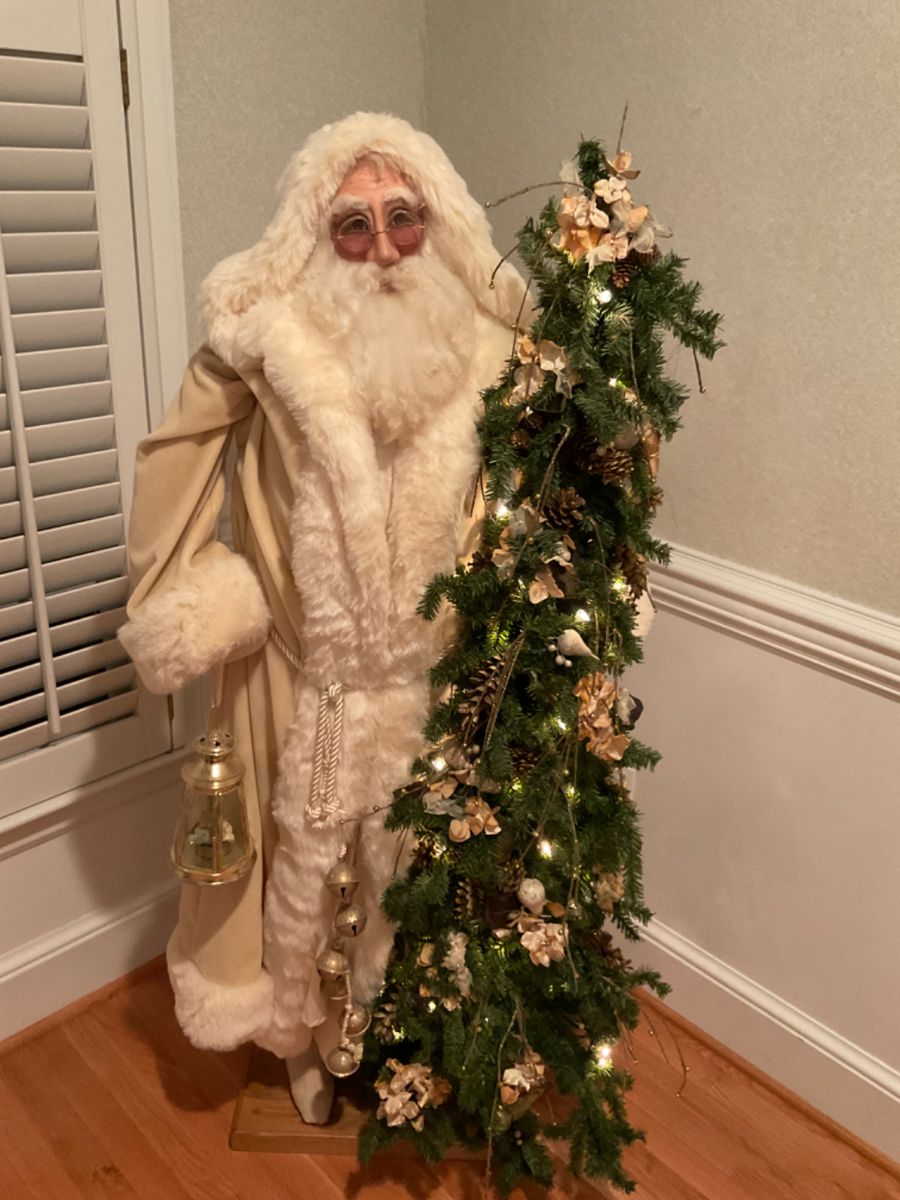 60" Father Christmas with lighted tree.  